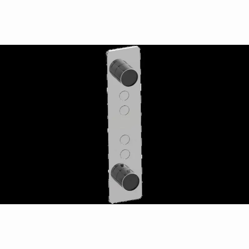 Contemporary 4-Button Split Knob Fluted Knurl Vertical Trim