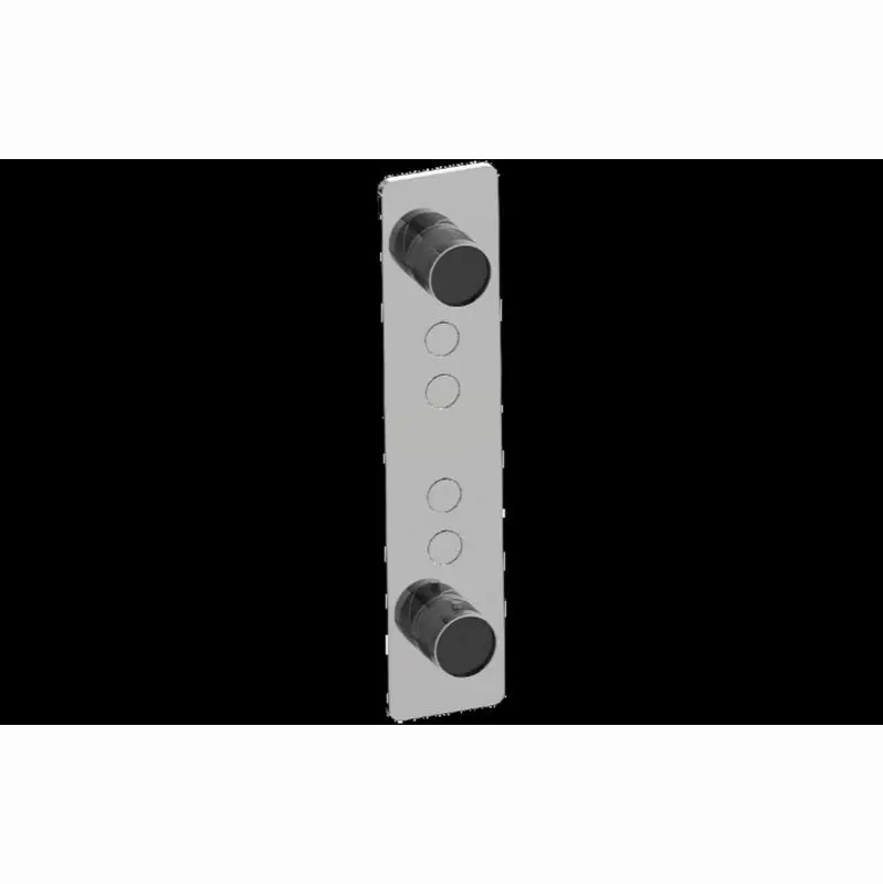 Contemporary 4-Button Split Knob Oblique Knurl Vertical Trim