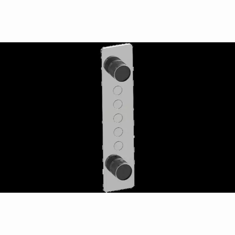 Contemporary 5-Button Split Knob Diamond Knurl Vertical Trim