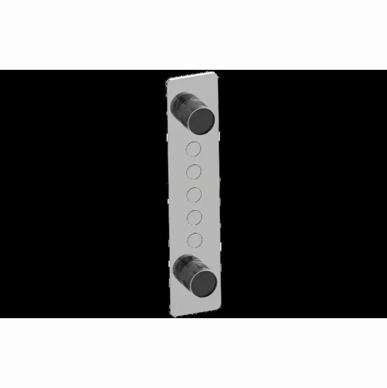 Contemporary 5-Button Split Knob Oblique Knurl Vertical Trim