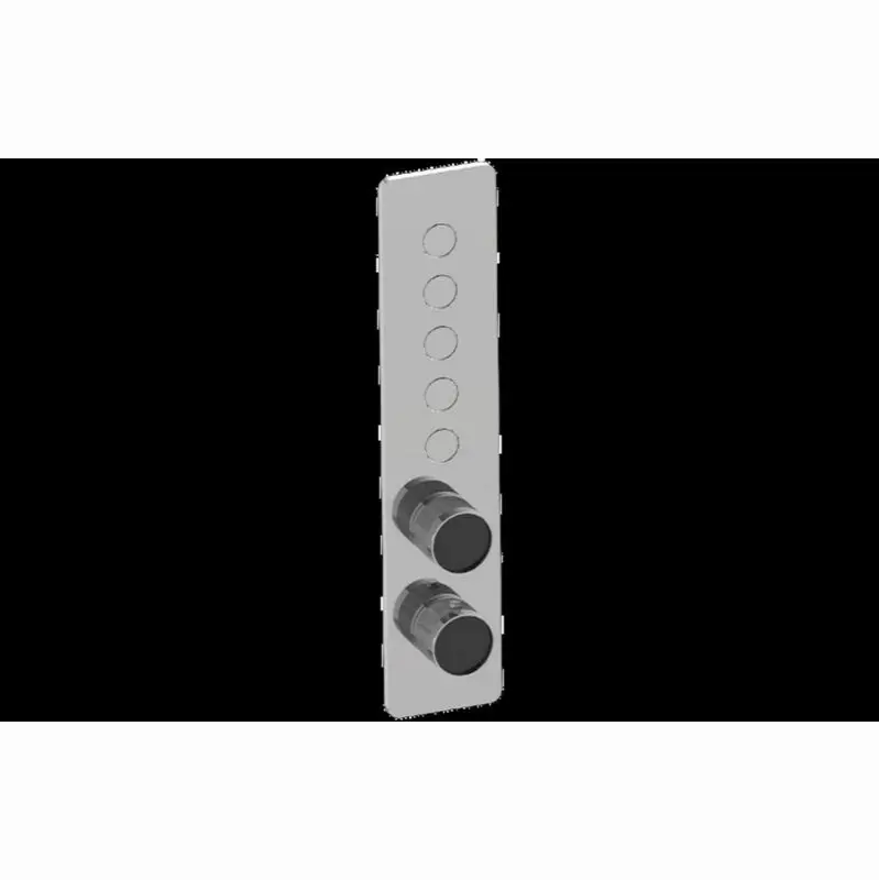 Contemporary 5-Button Paired Knob Diamond Knurl Vertical Trim