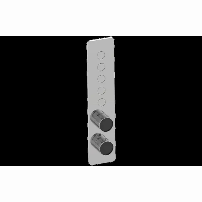 Contemporary 5-Button Paired Knob Fluted Knurl Vertical Trim