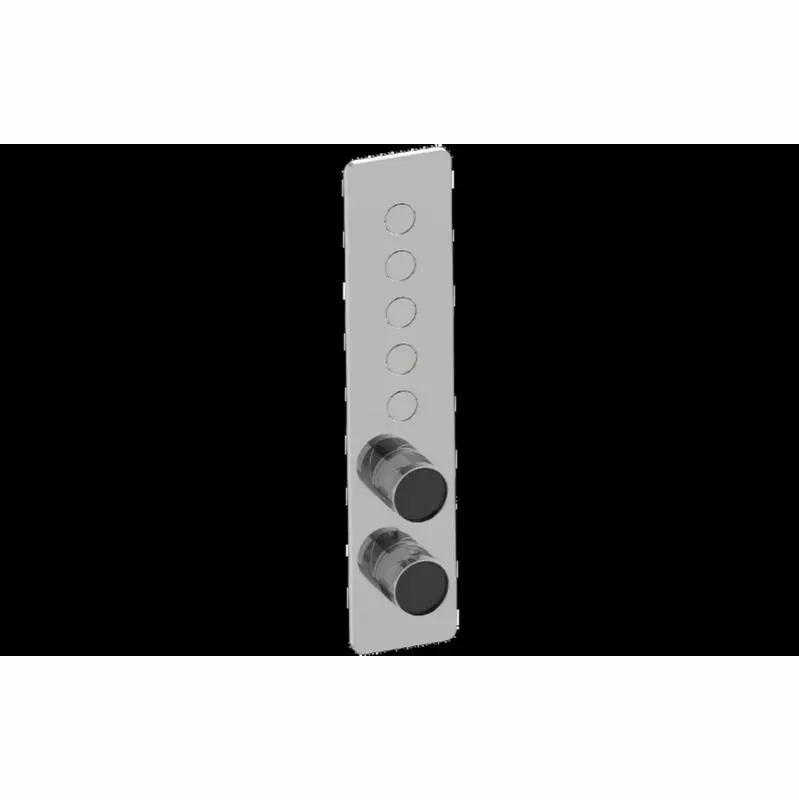 Contemporary 5-Button Paired Knob Oblique Knurl Vertical Trim