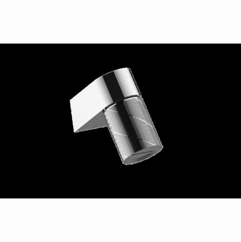 Wall-Mount Contemporary Oblique Knurl Cascade Showerhead