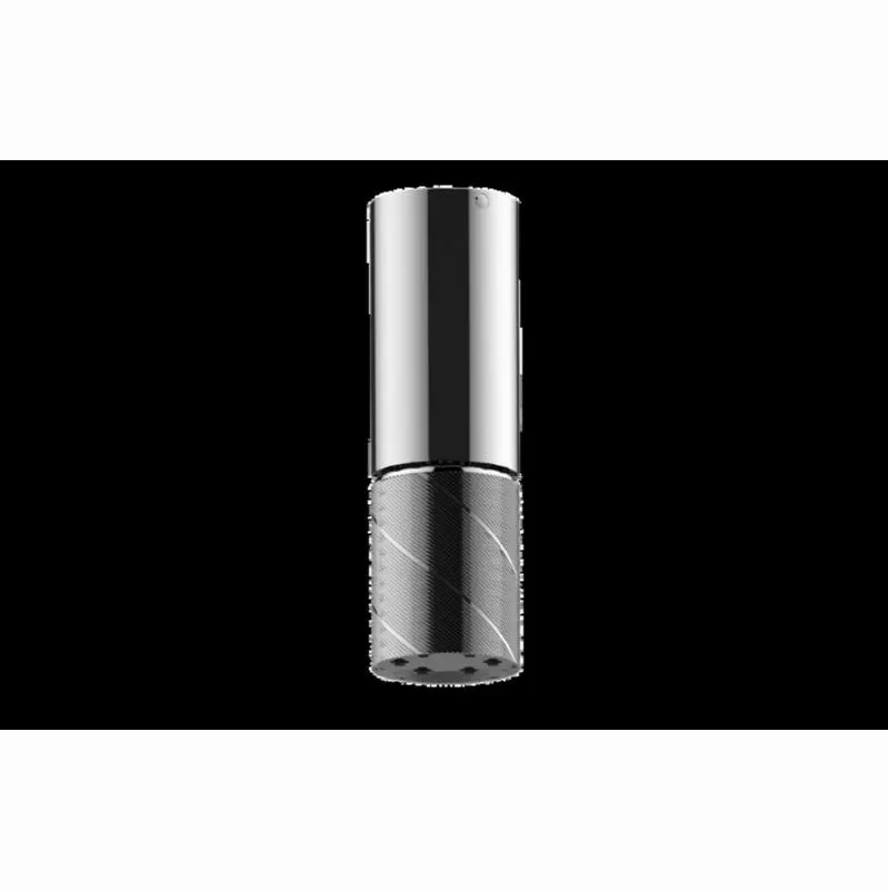 Ceiling-Mount Contemporary Oblique Knurl 6-Jet Showerhead