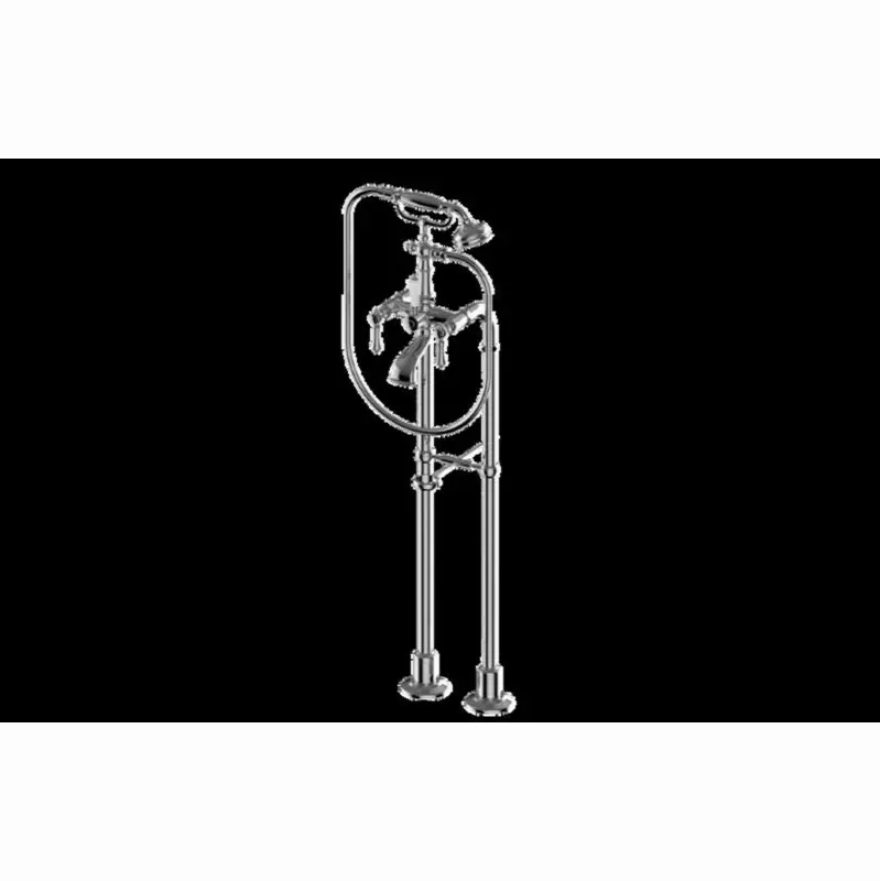 Adley Exposed Floor-Mounted Tub Filler w/Handshower Set