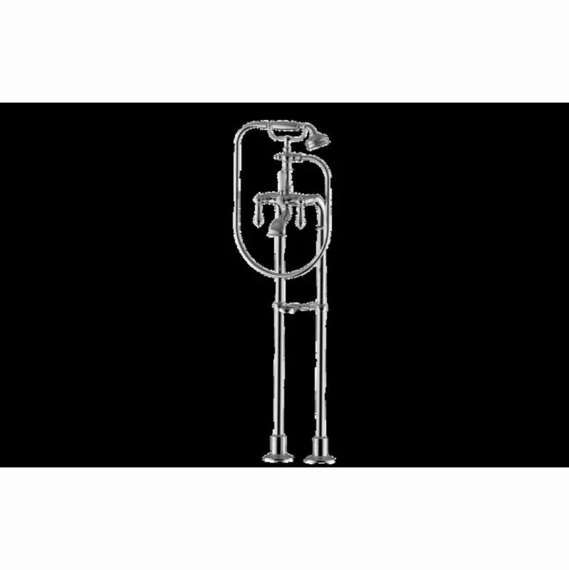 Adley Exposed Floor-Mounted Tub Filler w/Handshower Set