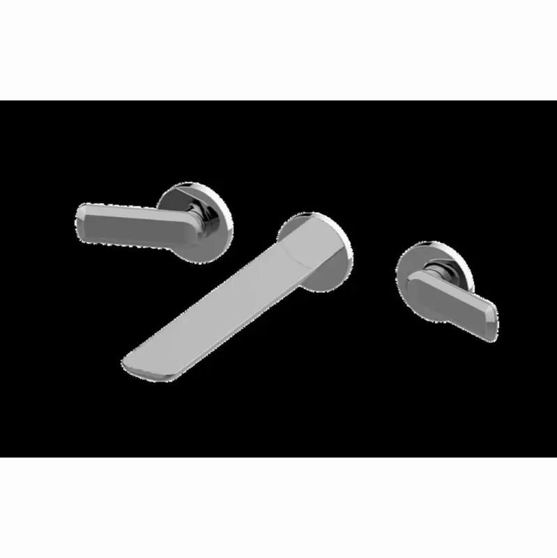 Sento Three-Hole Wall-Mounted Tub Filler with 9" spout