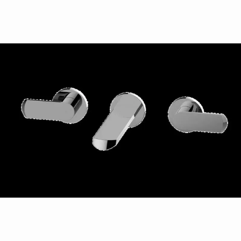 Phase Three-Hole Wall-Mounted Tub Filler with 7-5/18" spout