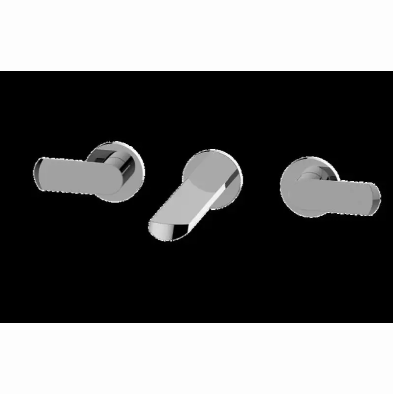 Phase Three-Hole Wall-Mounted Tub Filler with 9-5/18" spout