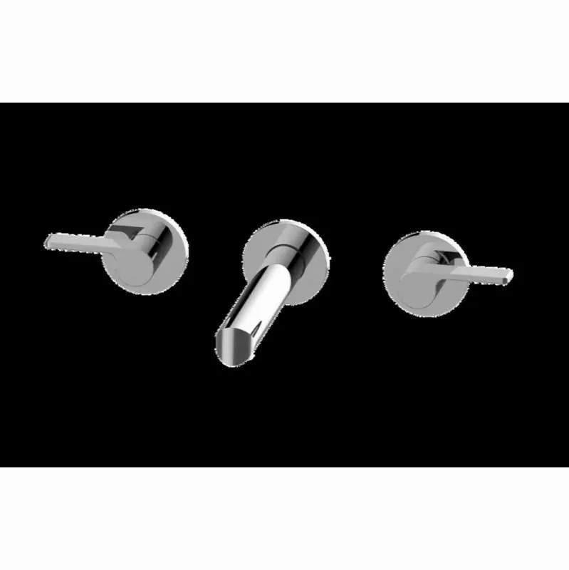 Terra Three-Hole Wall-Mounted Tub Filler with 7-1/2" spout
