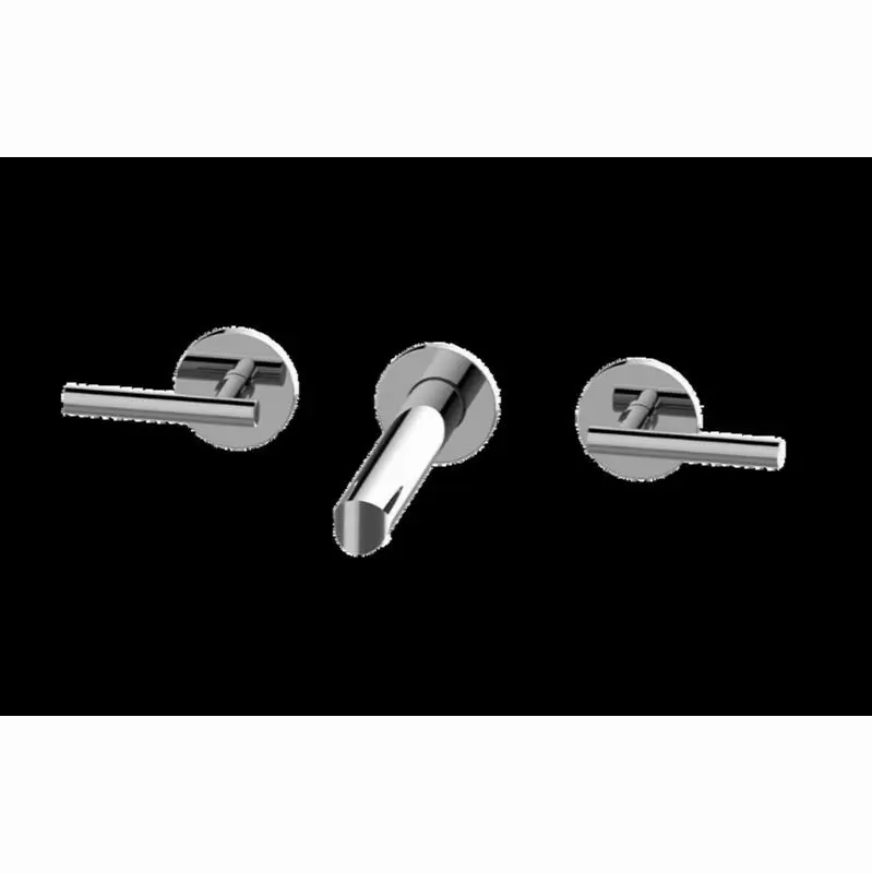Terra Three-Hole Wall-Mounted Tub Filler with 7-1/2" spout