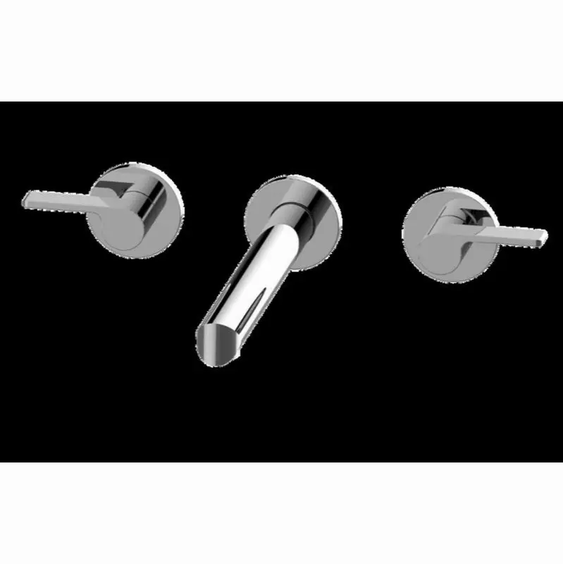 Terra Three-Hole Wall-Mounted Tub Filler with 9-1/2" spout