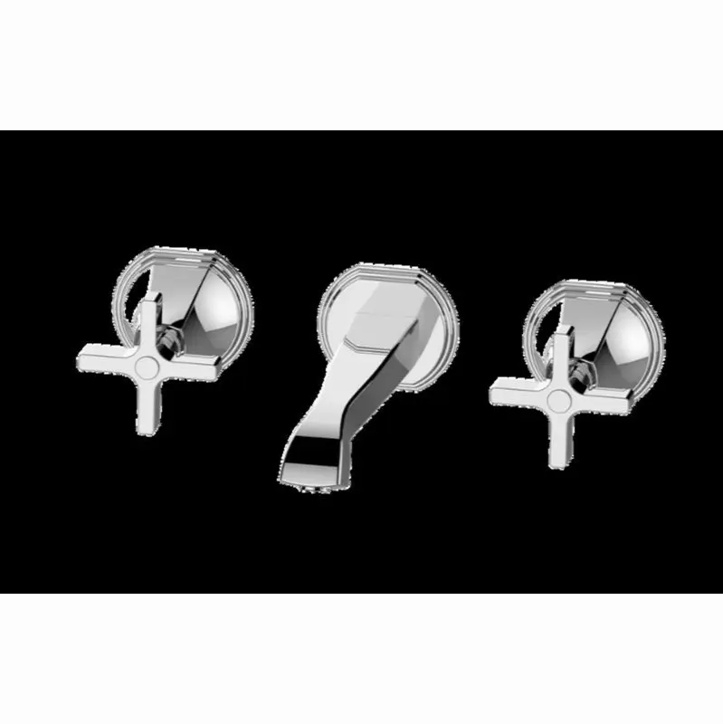 Finezza UNO Three-Hole Wall-Mounted Tub Filler with 7-1/2" spout