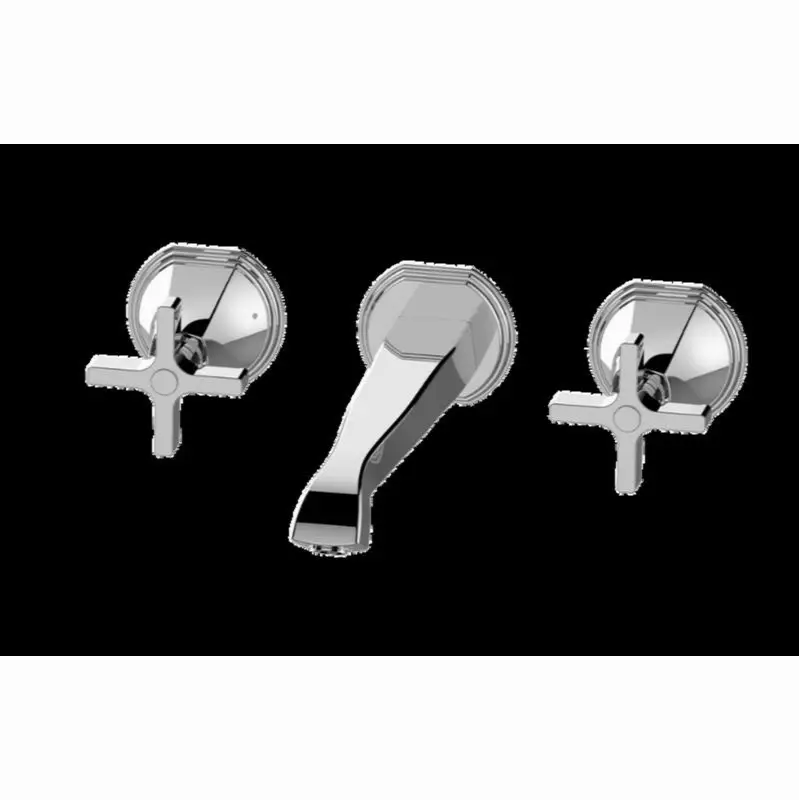 Finezza UNO Three-Hole Wall-Mounted Tub Filler with 9-1/2" spout