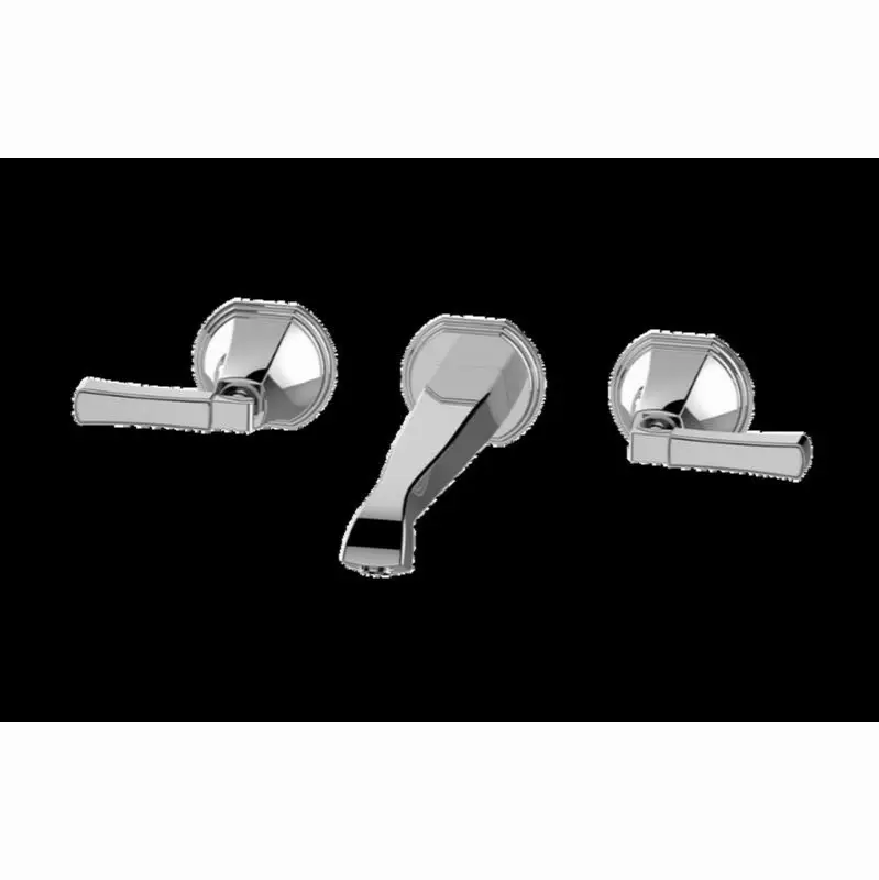 Finezza UNO Three-Hole Wall-Mounted Tub Filler with 9-1/2" spout