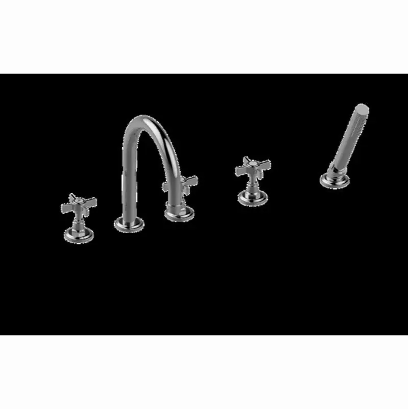 Camden Roman Tub Set w/Handshower w/Cross Handle (Rough and Trim)