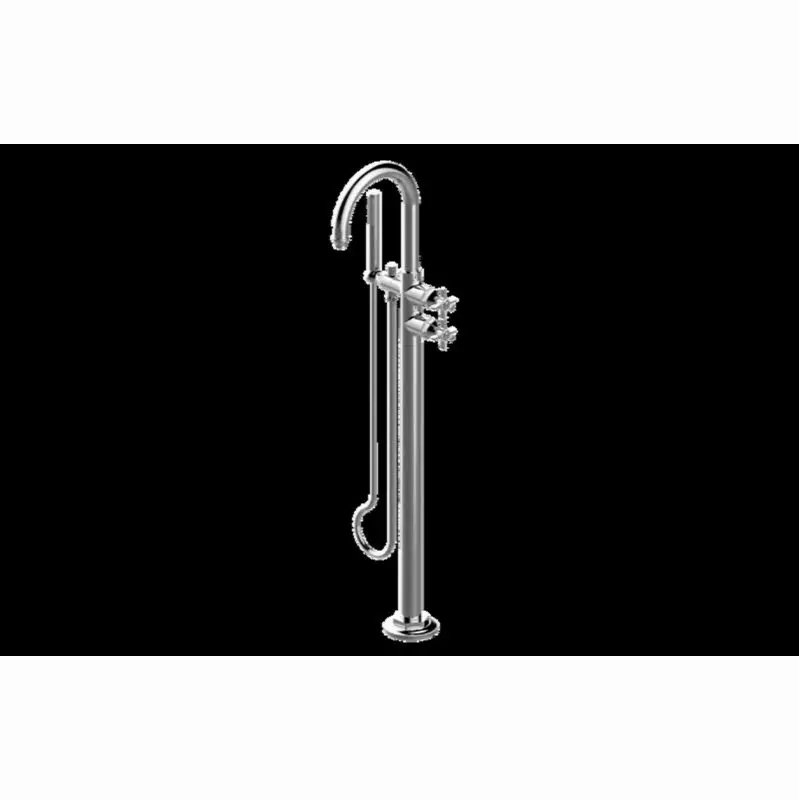 Camden Floor Mounted Tub Filler w/Cross Handle (Trim Only)