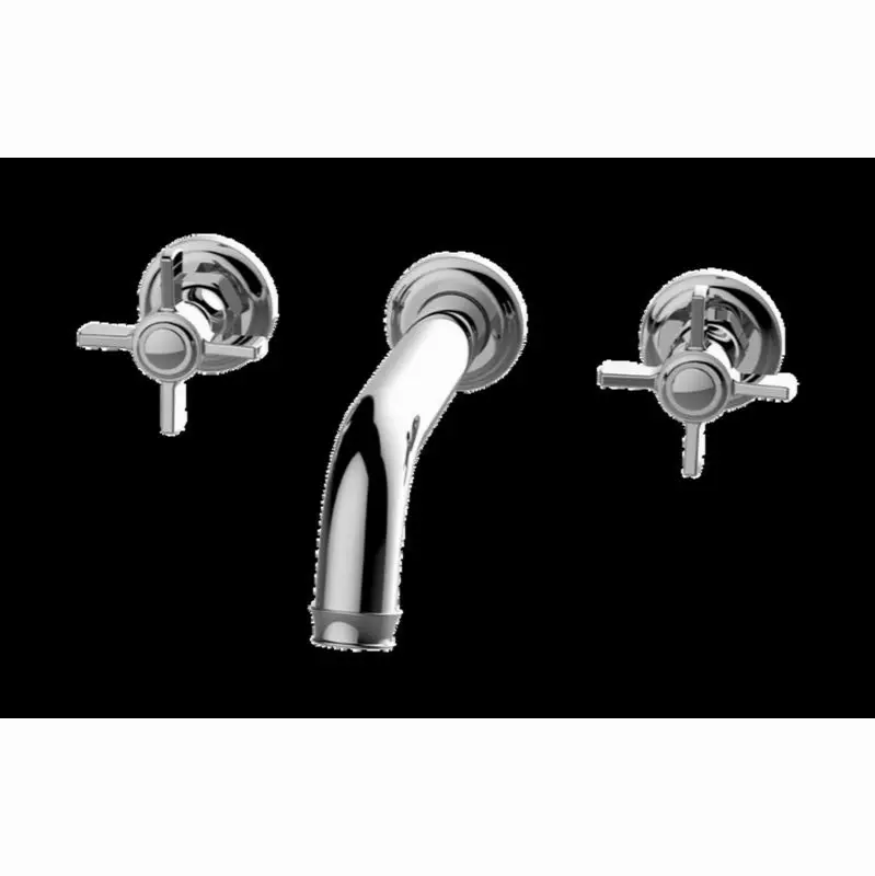 Camdem Three-Hole Wall-Mounted Tub Filler with 7-3/8" spout