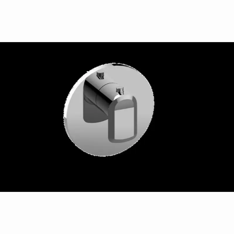 Sento Round M-Series Thermostatic Valve Trim Plate with Handle