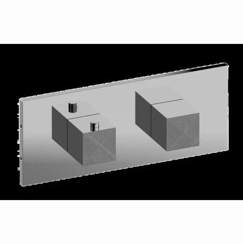 Incanto Square M-Series Valve Trim with Two Handles (Horizontal Orientation)
