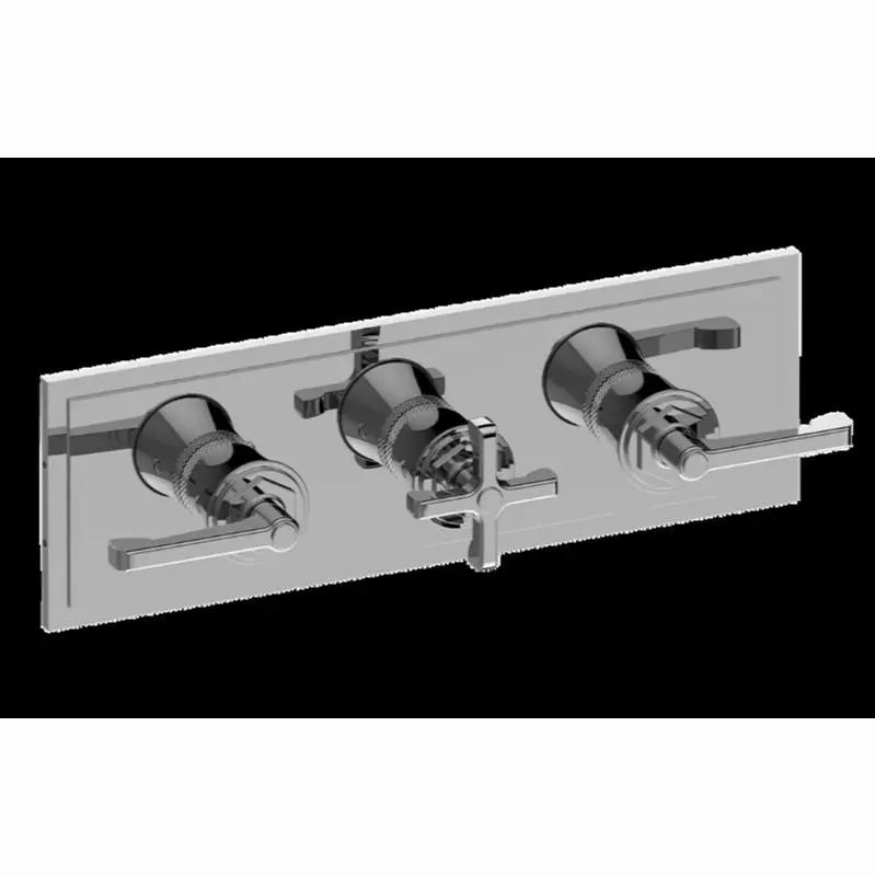 Vignola Finezza DUE, Vignola M-Series Valve Trim with Three Handles (Horizontal Orientation)