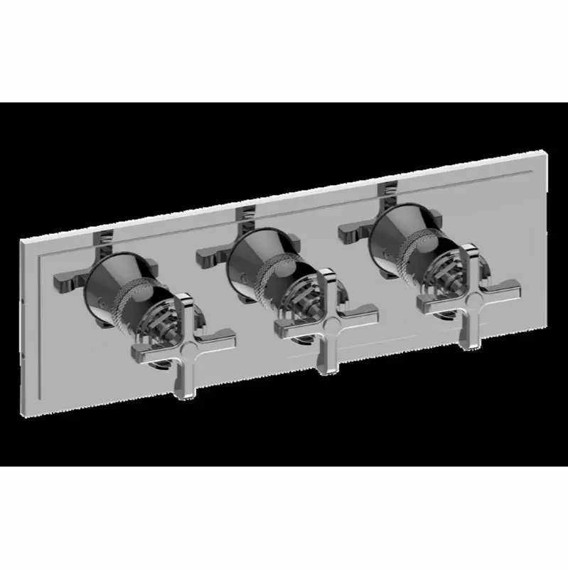 Vignola Finezza DUE, Vignola M-Series Valve Trim with Three Handles (Horizontal Orientation)