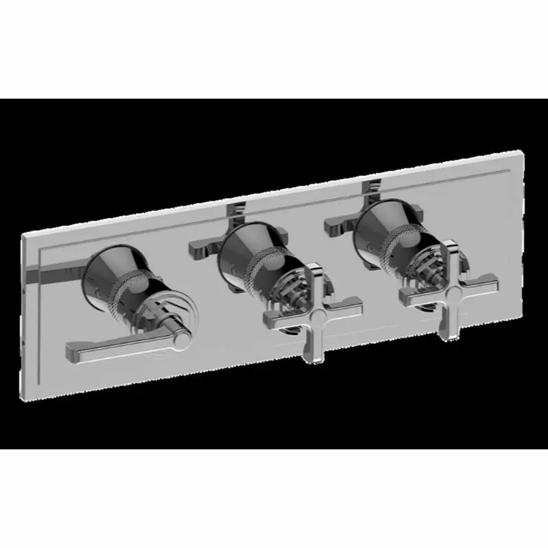 Vignola Finezza DUE, Vignola M-Series Valve Trim with Three Handles (Horizontal Orientation)