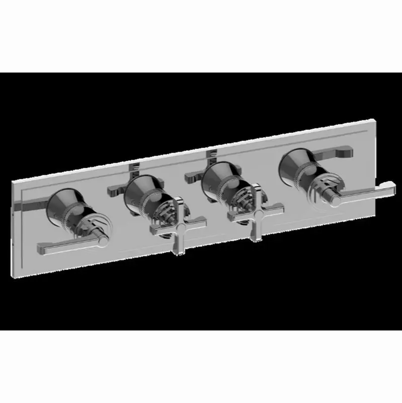 Vignola Finezza DUE, Vignola M-Series Valve Trim with Four Handles (Horizontal Orientation)