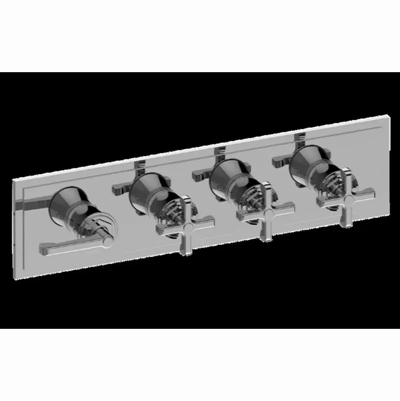 Vignola Finezza DUE, Vignola M-Series Valve Trim with Four Handles (Horizontal Orientation)