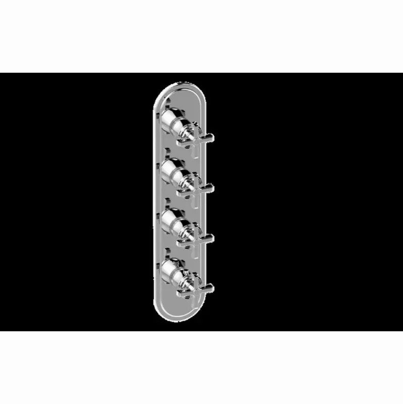 Vignola Traditional M-Series Valve Trim with Four Handles (Horizontal Orientation)