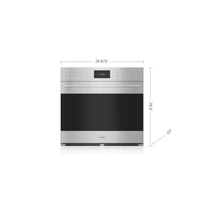 30" Single Walloven, E-Series, Transitional Trim, Stainless Steel, Tube Handle