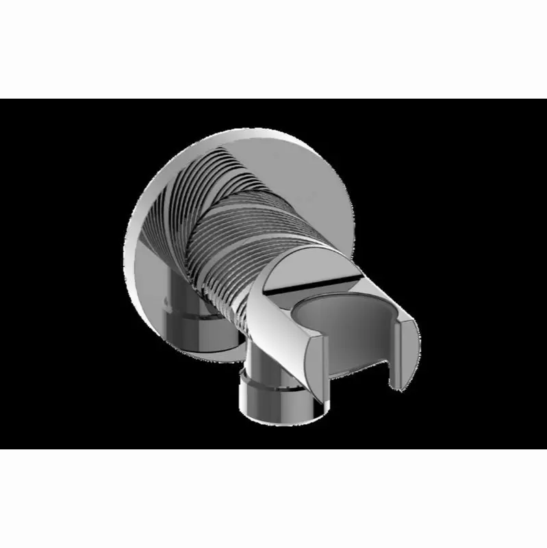 Contemporary Wall Bracket and Integrated Wall Supply Elbow Oblique Knurled