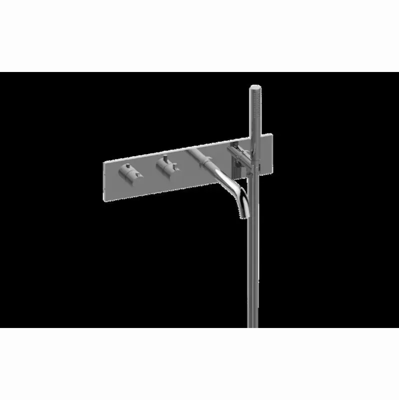 M.E./Terra Wall-Mounted M-Series Thermostatic System - Tub Spout and Handshower (Trim)