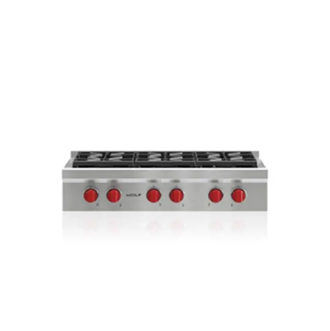 36" Sealed Burner Rangetop, 6 Burner, Lp