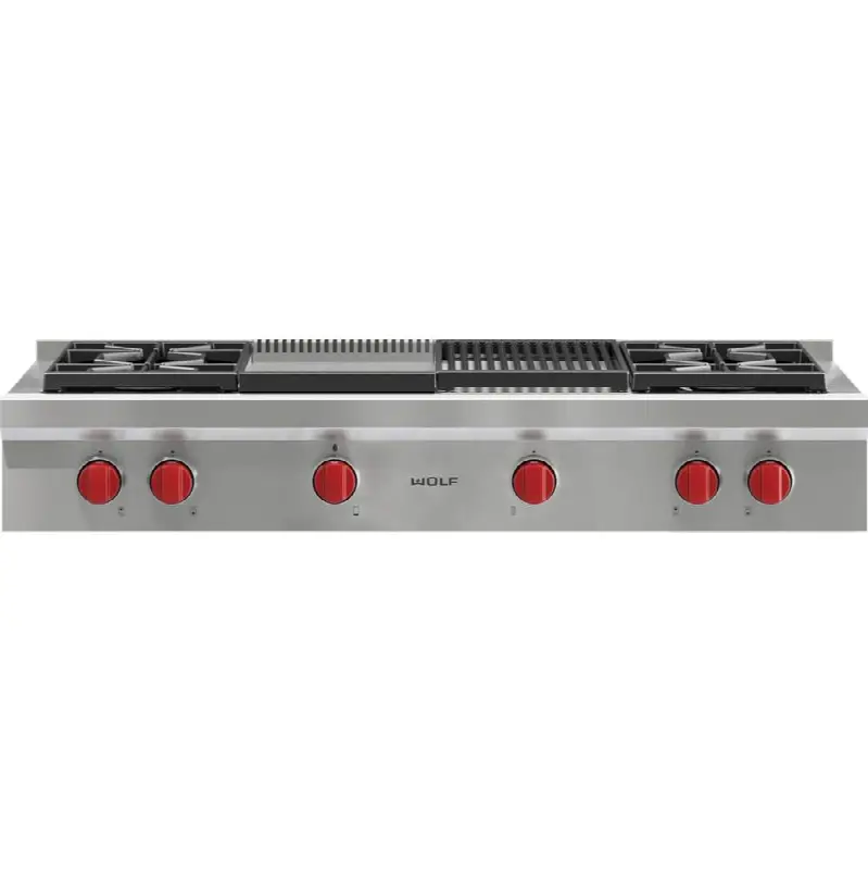 48" Sealed Burner Rangetop, 4 Burner, Char & Griddle, Ng