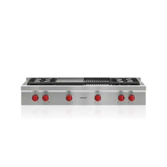 48" Sealed Burner Rangetop, 4 Burner, Char & Griddle, Lp