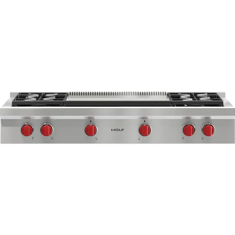 48" Sealed Burner Rangetop, 4 Burner, Double Griddle, Ng