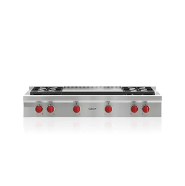 48" Sealed Burner Rangetop, 4 Burner, Double Griddle, Lp