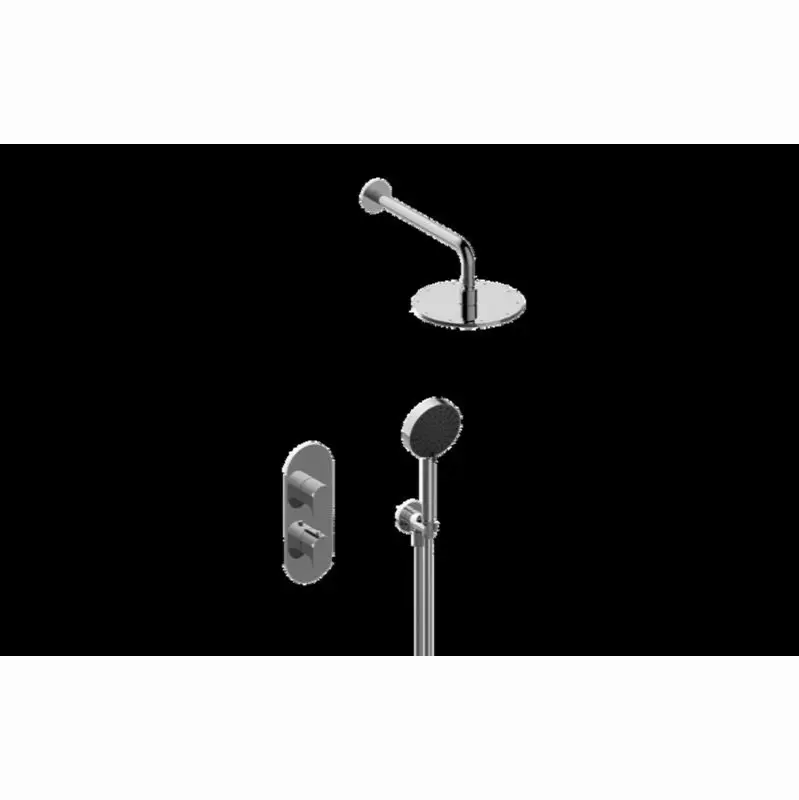 Ametis M-Series Thermostatic Shower System - Shower with Handshower (Trim)