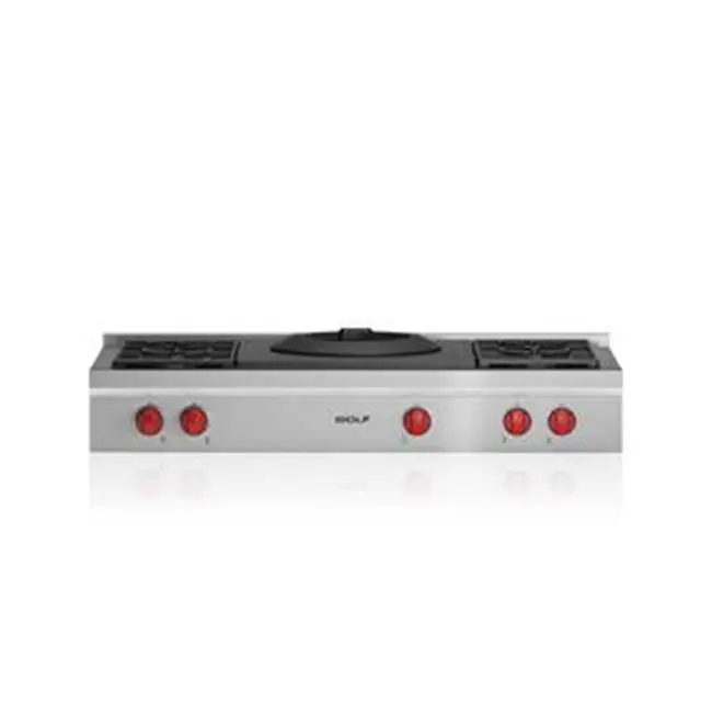 48" Sealed Burner Rangetop, 4 Burner, Wok, Lp