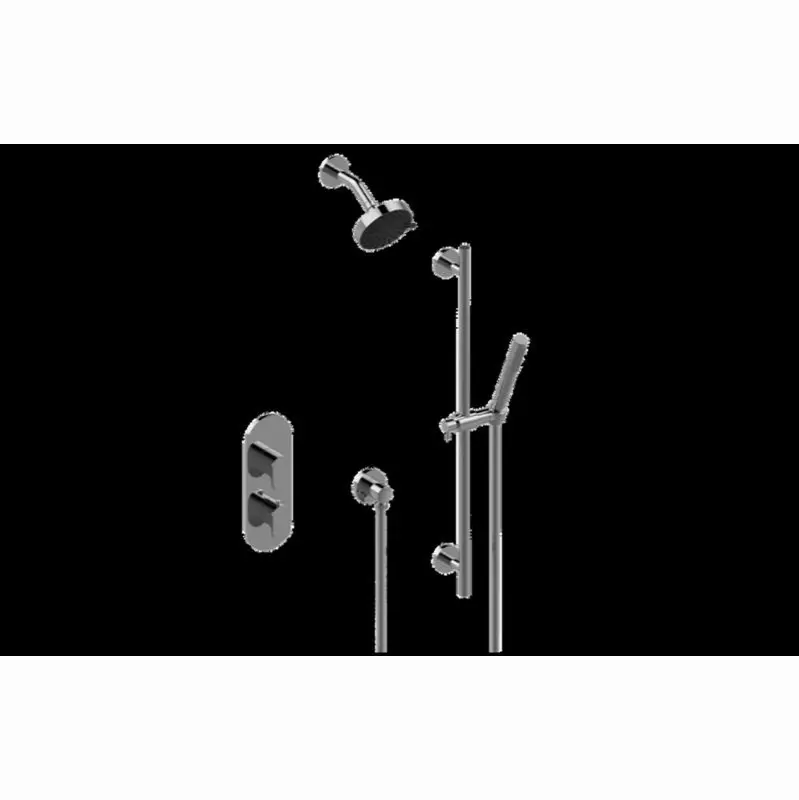 Ametis M-Series Thermostatic Shower System - Shower with Handshower (Trim)