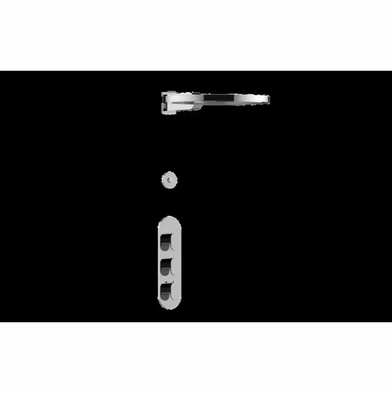 Ametis M-Series Thermostatic Shower System - Ametis Ring (Trim)