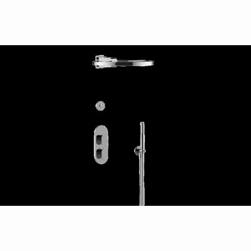Ametis M-Series Thermostatic Shower System - Ametis Ring with Handshower (Trim)