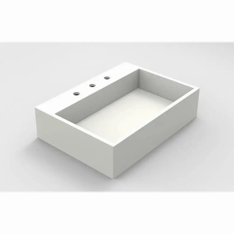 Sublime Countertop Sink with Three Faucet Holes