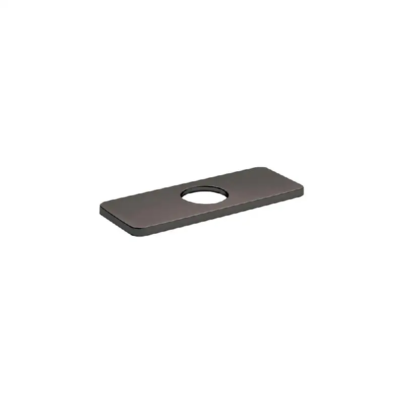 E&S Accessories Base Plate for Modern Single-Hole Faucets, 6" in Matte Black