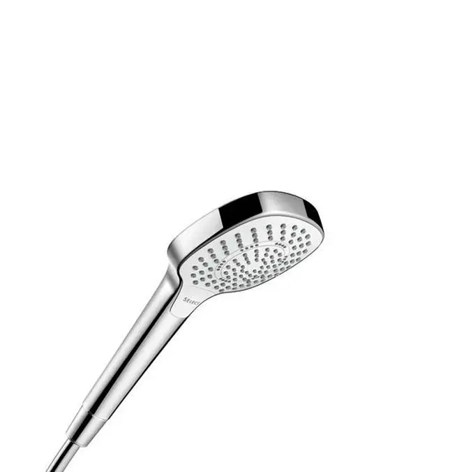 Croma Select E Handshower 110 3-Jet, 1.75 GPM in White / Chrome