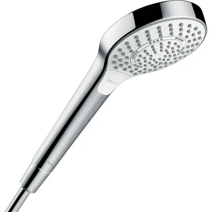 Croma Select S Handshower 110 3-Jet, 1.75 GPM in White / Chrome