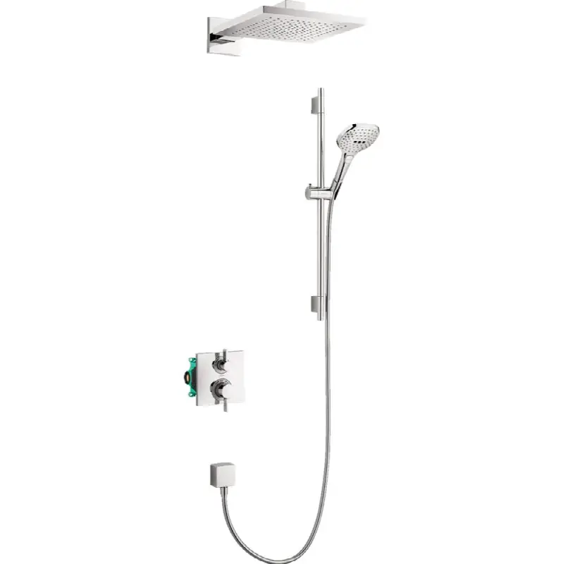 Raindance E Thermostatic Showerhead/Wallbar Set with Rough, 2.0 GPM