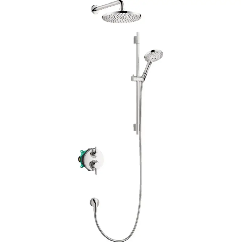 Raindance S Thermostatic Showerhead/Wallbar Set with Rough, 2.5 GPM
